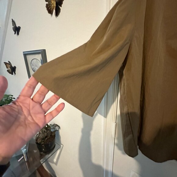 Friful Womens Blouse XL Brown 3/4 Sleeve Made In China - Picture 8 of 9